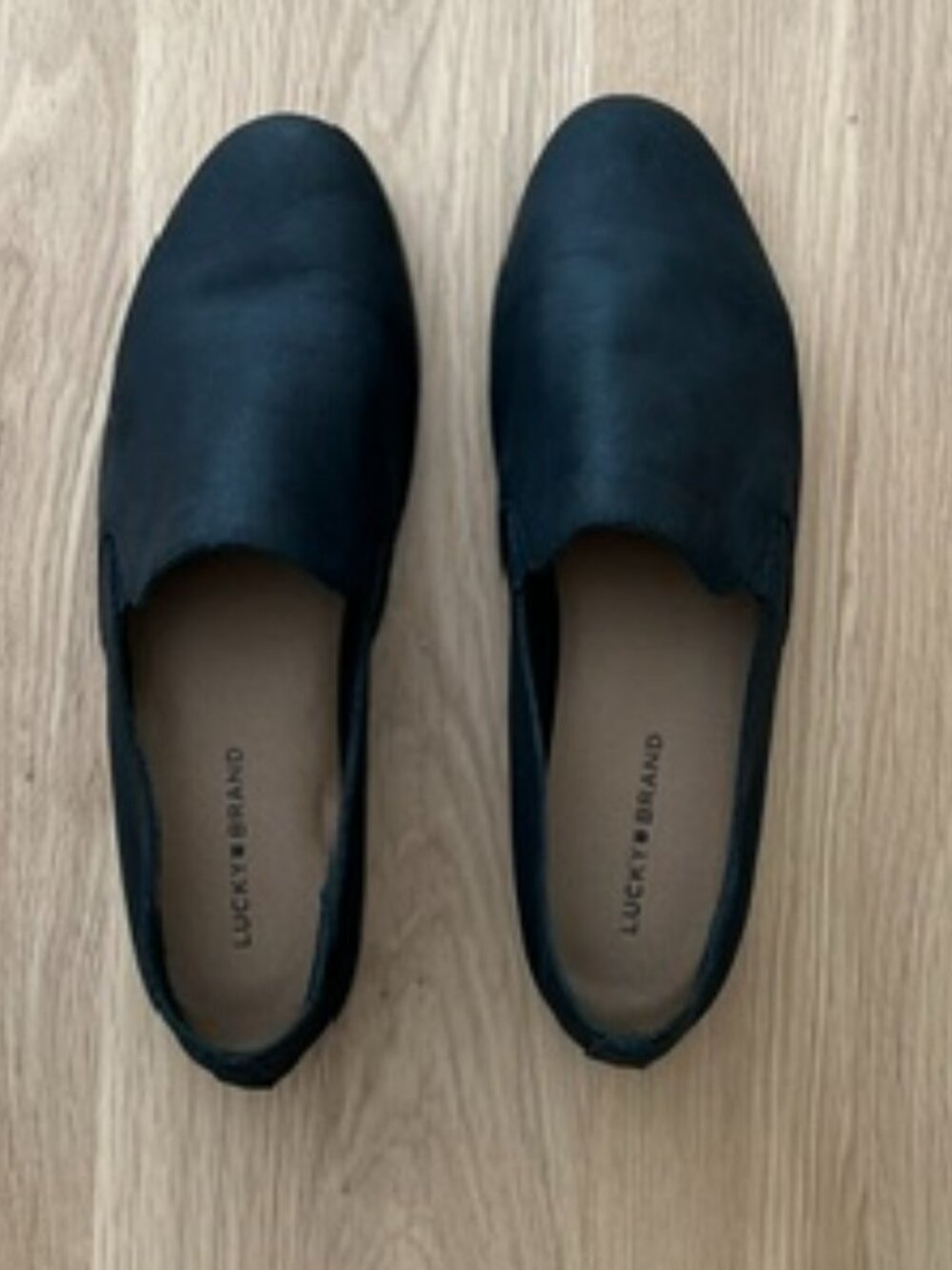 Lucky Brand Black Leather Flats Women's 9M